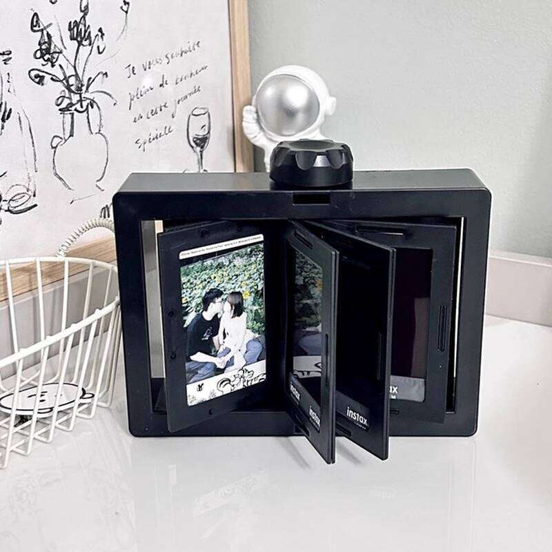 Rotatable Frame Holder Idol Photocards Sleeves Desktop Album Kpop Photo Cards Display Stand S260205