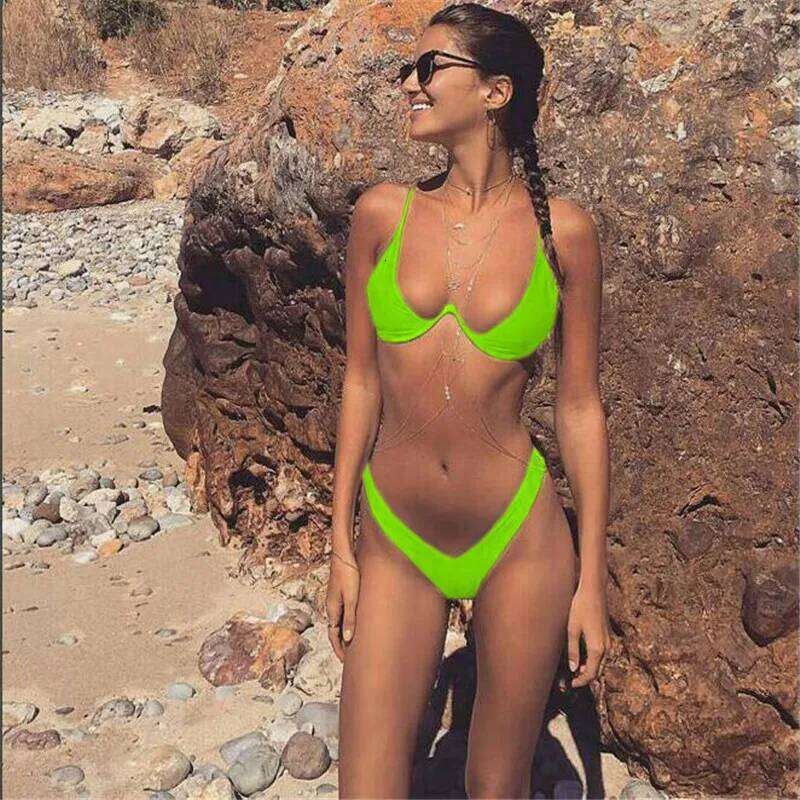 Push Up Beachwear Swimsuit Women 2022 Fashion Printed Bra Thong Two Piece Set Sexy Bodycon Bathing Suit Bikini Ladies Outfits Z260206