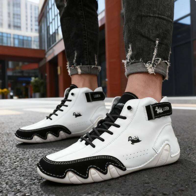 Casual Bare Boots Breathable Original Comfortable Soft Soled Men's High-quality Loafers Handmade Leather Flat Shoes