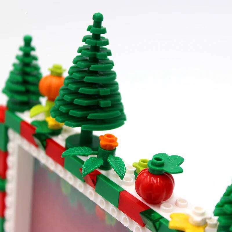 PinLiving Christmas Diy Photo Frame Building Blocks Picture Display Holder Tabletop Decor Chiristmas Gifts For Child 6,7 inch S260205