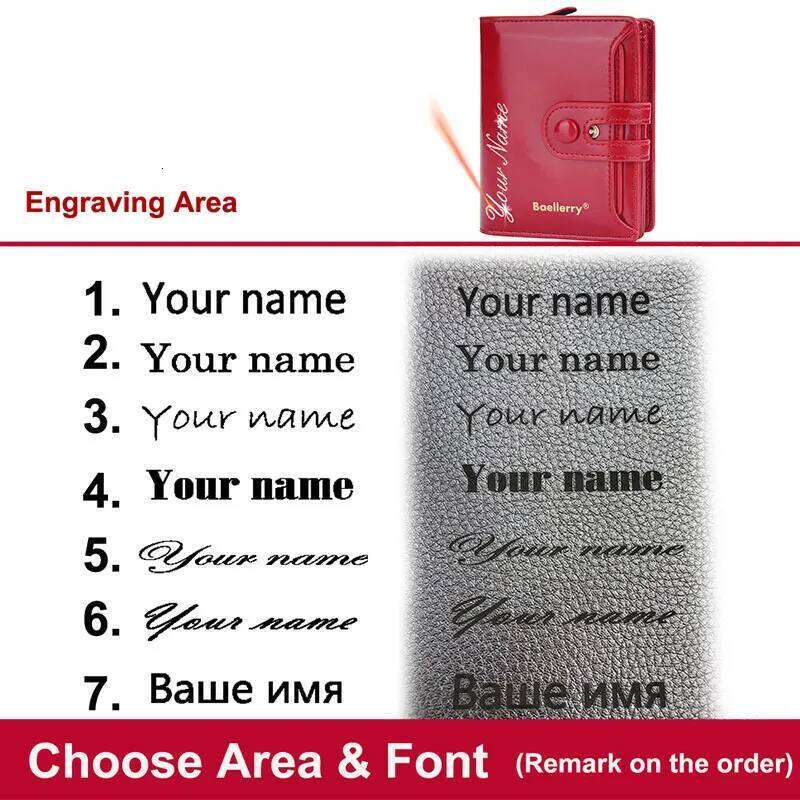 Name Engraving Women Short Wallet High Quality Holder New Fashionable Female Coin Purse Large Capacity Card Clips For Girls Y260206