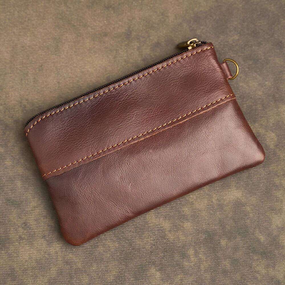 Genuine Leather Coin Purse for Women Mini Zipper Wallet Small Pocket Bag Female Money Wallets Men Card Holder Y260206