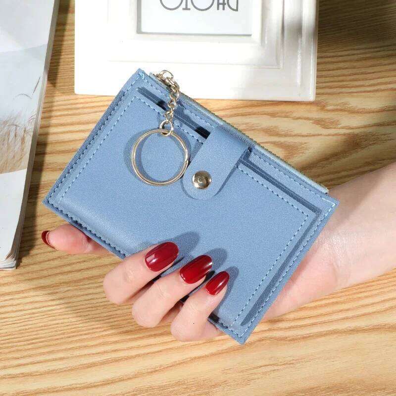 Trendy Ultra-thin Coin Purse Multi-functional Portable Travel Zipper Card Case Y260206
