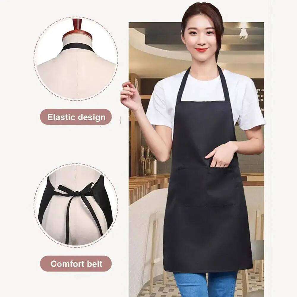 Adjustable Cooking Unisex Waterproof Dust-proof Solid Color Chef Waiter Hairdresser Dirt-resistant Smock Sleeveless Apron S260205