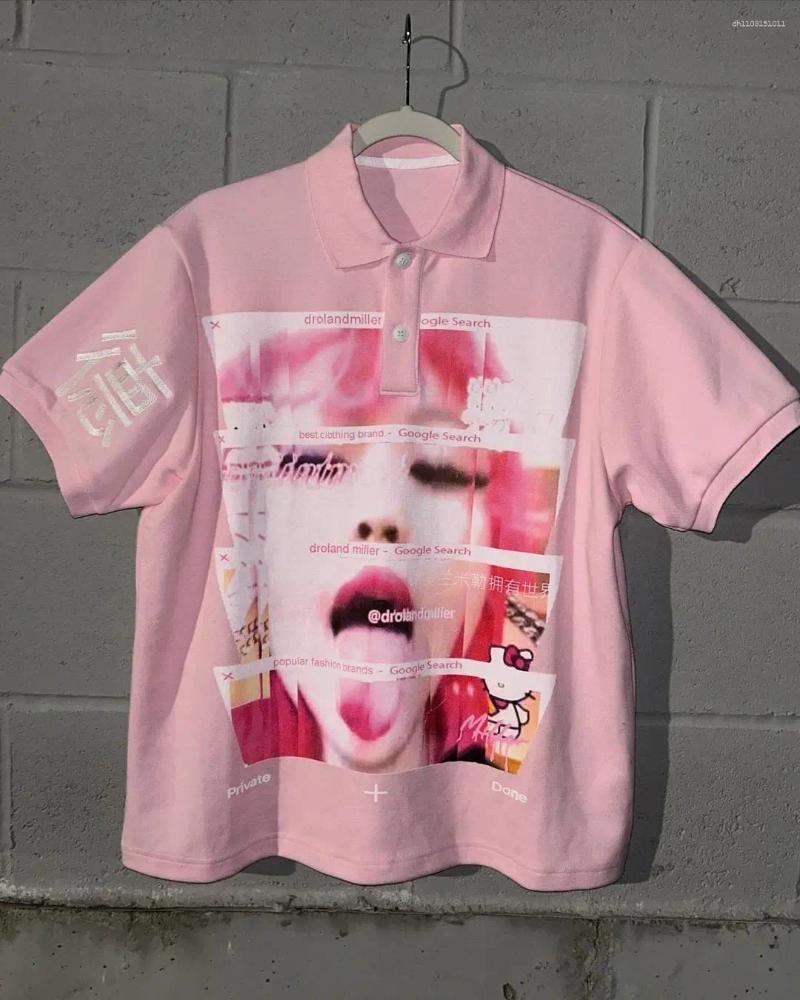 Men's T Shirts Drolandmiller Print Graphic Cotton Harajuku Tops Retro Men Women Goth Style Short Sleeve Streetwear - view 3