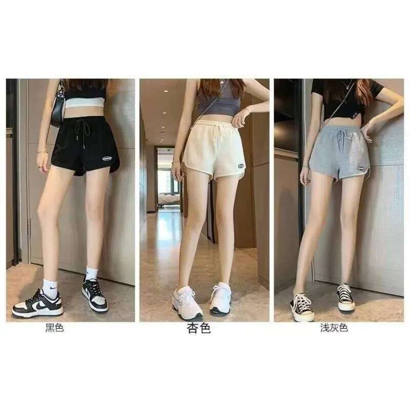 Casual Drawstring Sports Summer Thin High Waist Yoga A-line Shorts Loose Women Running Straight Trousers XJ260206