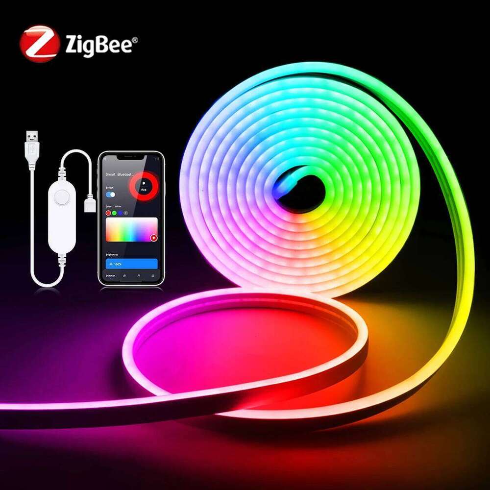 ZigBee Wifi Strip Smart Tuya Neon Light 5V USB Waterproof LED Tape With Dimmable Dimmer Home TV Backlight Decor Alexa Lamp Z260206