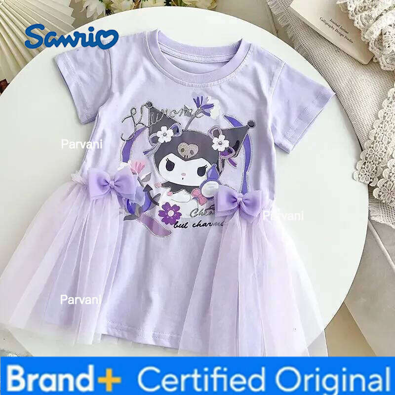 Sanrio hello kitty T-shirt dress summer cute cartoon girl kuromi short sleeve princess skirt children H2602061 - view 3