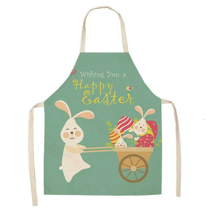 Easter bunny print customizable goods home aprons women Woman kitchen apron for hairdresser Apron S260205