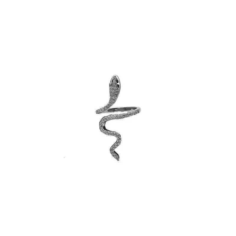 Ring Snake-Shaped Designer For Women, Popular On Niche Design, Minimalist Style, Open-Ended Ring Index Finger Ring, Trendy Ring