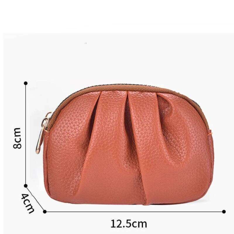 Retro Mini Leather for Women Korean Style Zipper Coin Card Holder Wallet Double-layer Female Small Purse Clutch Bag Y260206