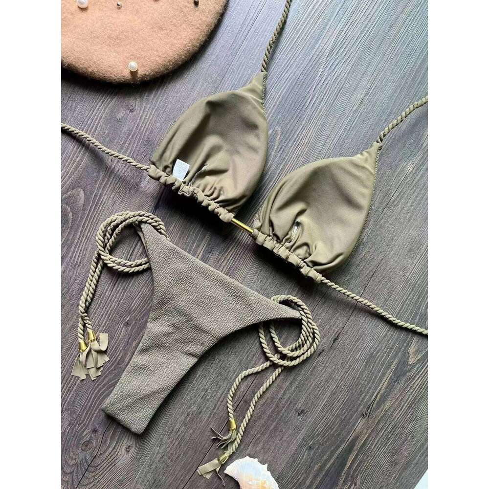 RUOTONSEPT Sexy Braiding rope Bandage Bikini Set Women's Swimsuit Two-piece Triangle Swimwear Bathing Suit Brazilian Biquinis Z260206