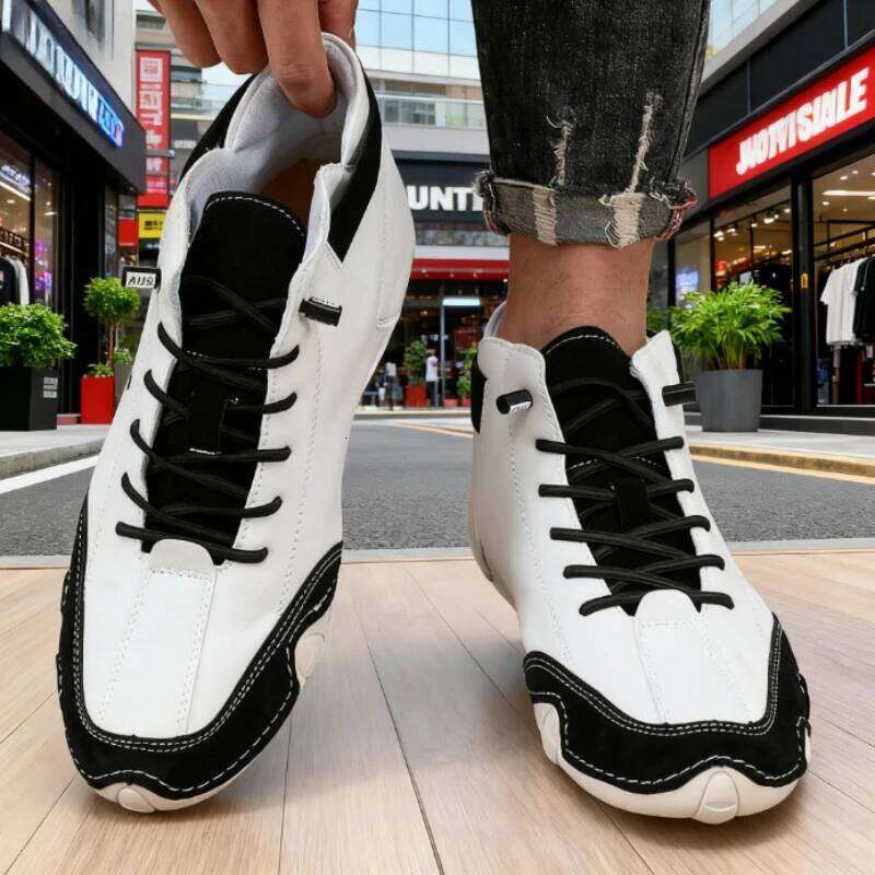 Casual Bare Boots Breathable Original Comfortable Soft Soled Men's High-quality Loafers Handmade Leather Flat Shoes