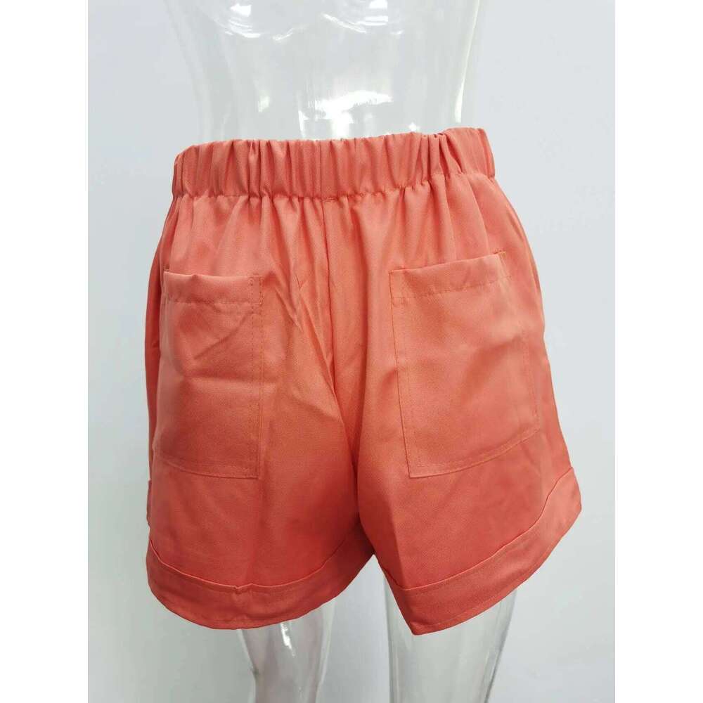 Summer New Comfortable Casual Commuting Silk Shorts Women's European High Waist Lace Loose Wide Leg Pants XJ260206