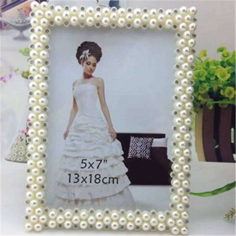 Bohemian imitation pearl wall wedding birthday photo bedroom setting frame 7 inch S260205