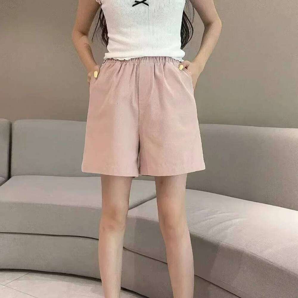 Summer New Women's Loose Fit Thin Washed Casual Pants Straight Leg Cotton Trousers Versatile Comfortable Shorts XJ260206