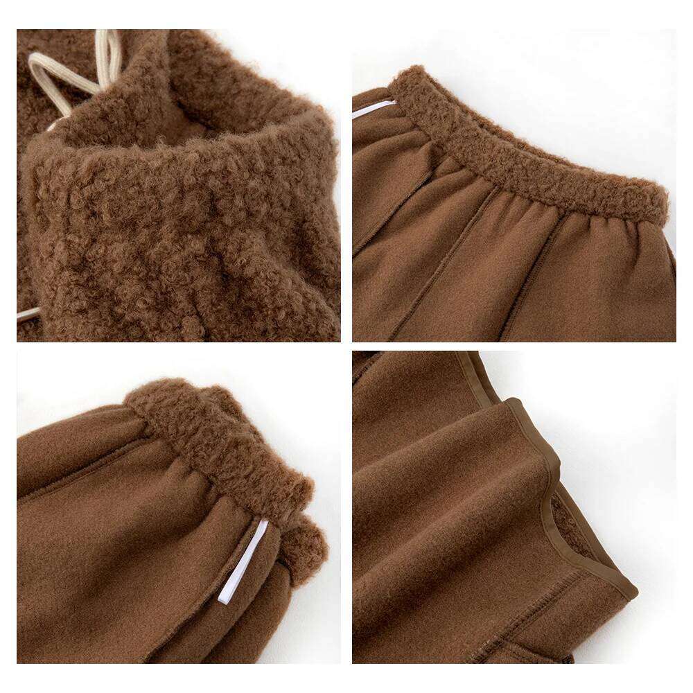 2Pcs Women Winter High Waist Sherpa Fashion Warm Petite Hot Pants Slim Fit A Line Casual Shorts XJ260206