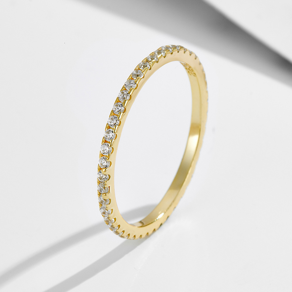 s925 sterling silver personalized full-diamond combination for women, light luxury ins fashion simple diamond-studded ring jewelry