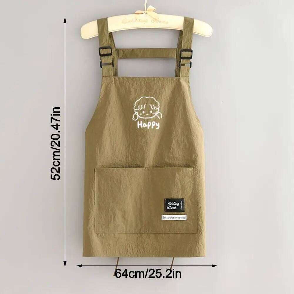 Cute Cartoon Kitch Apron Waterproof Oil-proof Smock Sleeveless Anti-fouling Cooking Baking Bibs for Home Kitchen S260205