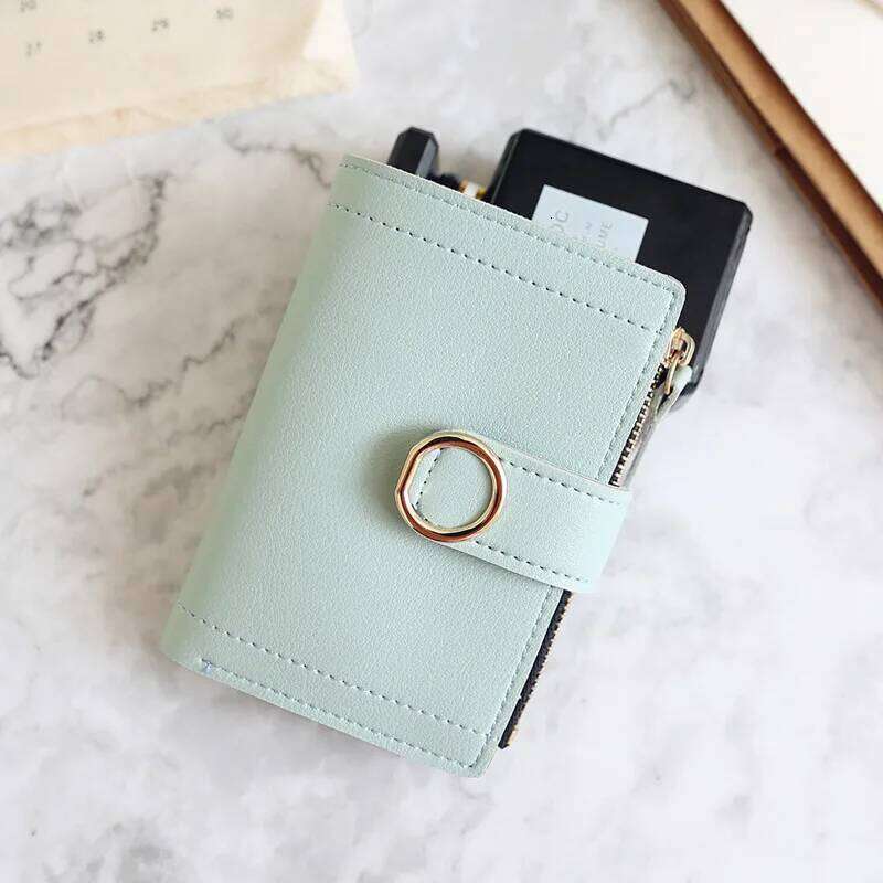 New Fashion Short Women's Wallet Zipper Card Holder Cute Female Coin Purse High Quality PU Wallets For Girls Y260206