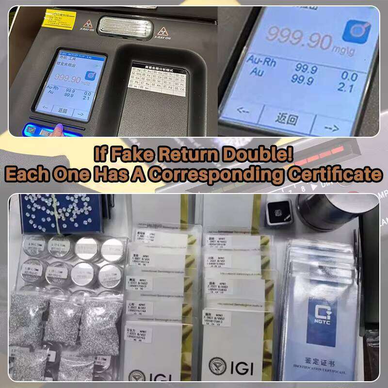 Igi CVD HPHT Lab Grown Created Diamond 14K/18K Solid Gold Full Eternity Wedding Match Band Ring Women/Men Oval Stackable Jewelry