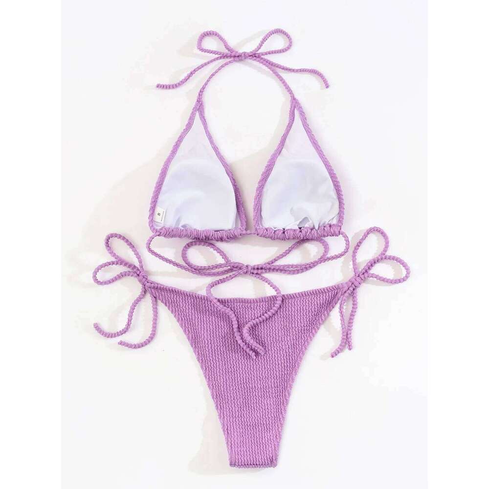 New Fashion Sexy Bikini Solid Swimsuit Women Swimwear Push Up Set Brazilian Bathing Suit Summer Beach Wear Swimming Z260206