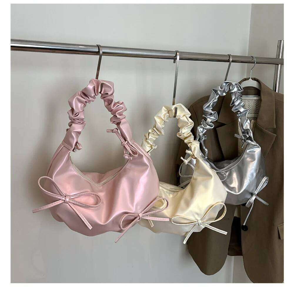 Y2K Bowknot Shoulder Bags Underarm Women Girls Cloud Crossbody Bag Delicate For Parties Street Fashionable Events Y260205