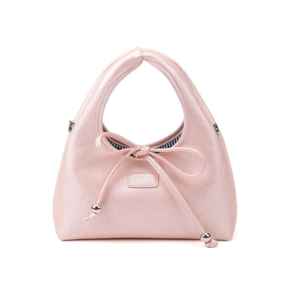 Luxury Designer Bow PU Leather Women's Handbag Casual Crossbody Bag Hobos Tote Y260205