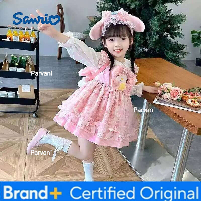 Sanrio My Melody Dress Lolita Cosplay Puffy Skirt Kawaii Kids Anime Long Sleeve Dersses Children Halloween Costume Birthday Gift H2602061 - view 6