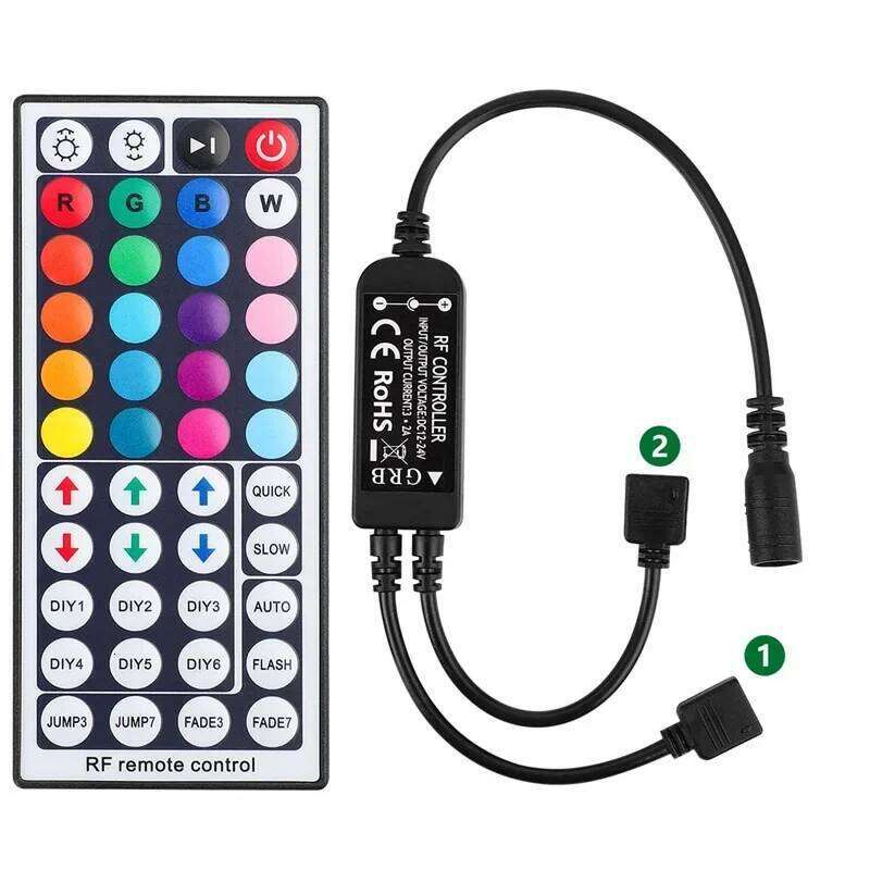 44 Keys Wireless RF Lights Remote 4pin Dimmer 12V-24V LED Controller For 2835 5050SMD RGB Strip Z260206