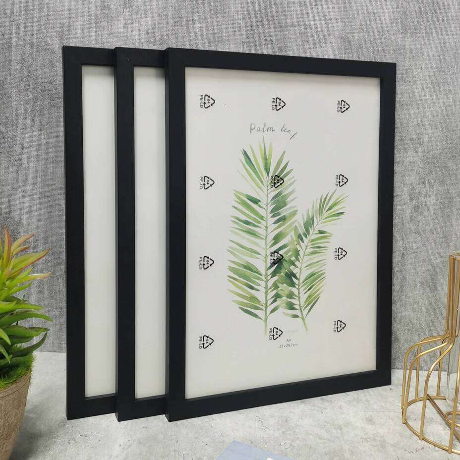 3Pcs Wooden Frames For Picture Wall 10X15 15X20 20X25 A4 Pictures Frame Stand Desktop Photo Decor Commemorative Gift S260205