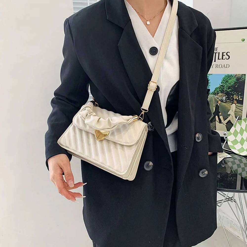 White fashion women's simple single shoulder crossbody exquisite PU texture hand carrying small square bag 1 pack XJ260129
