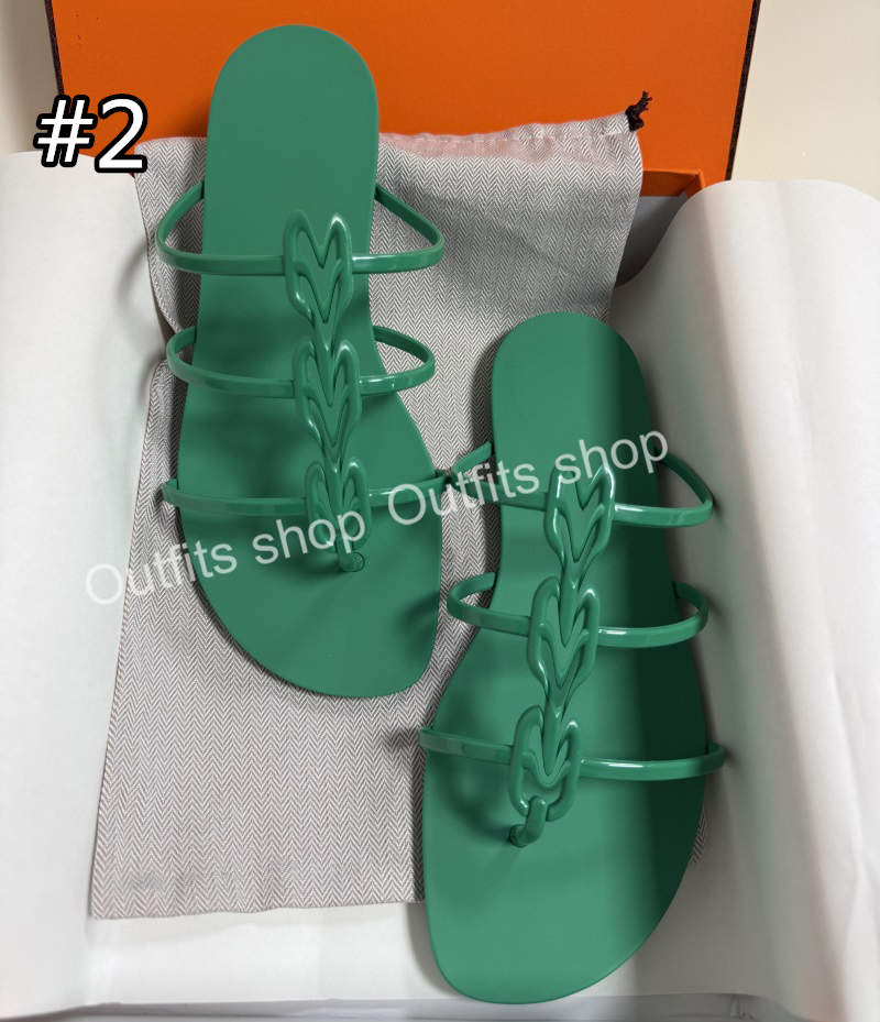 2026 Multicolor Flat Flip-Flops Slippers Sandals Lady Fashion Metal Beach Slides for Summer 35-41