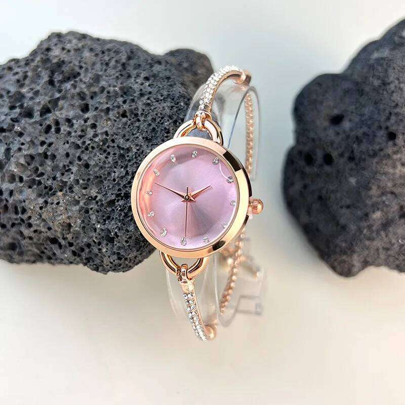 UTHAI V4 New Women's Quartz Watches Water Diamond Female's Wristwatch Small Dial Slim Adjustable Jewelry Girl Watch Bracelet Z260206