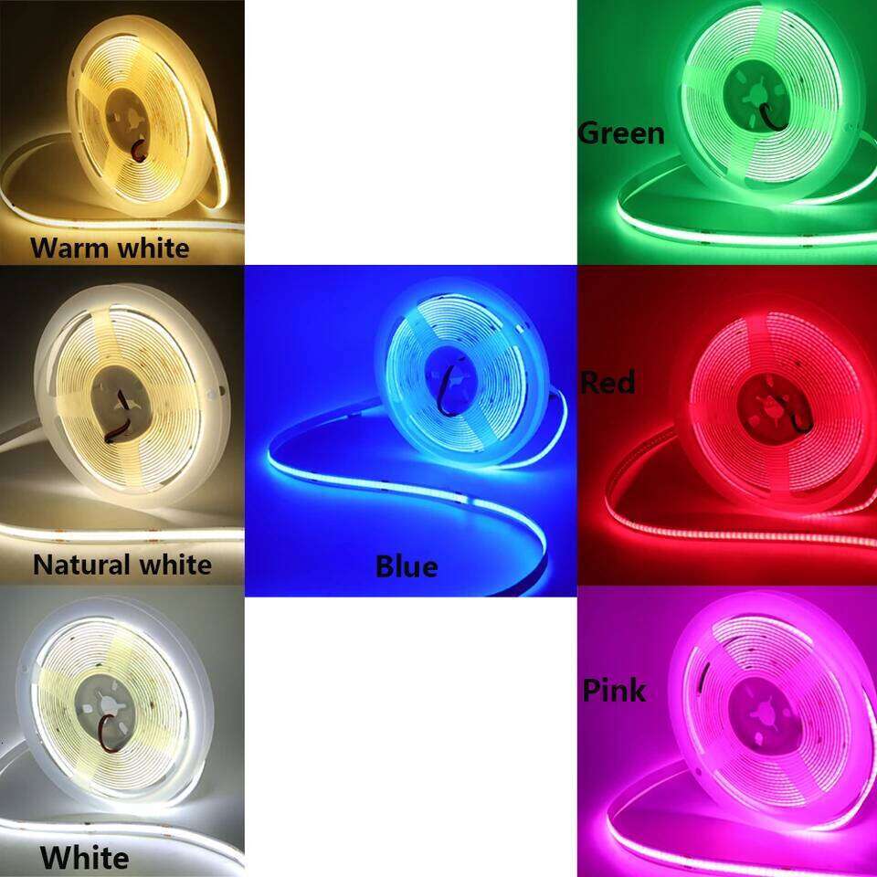 5V COB LED Strip Light With USB 2PIN Wire DC Plug 8MM 320LED High Density Flexible Tape 3000K 4000K 6000K Warm Natural White Z260206