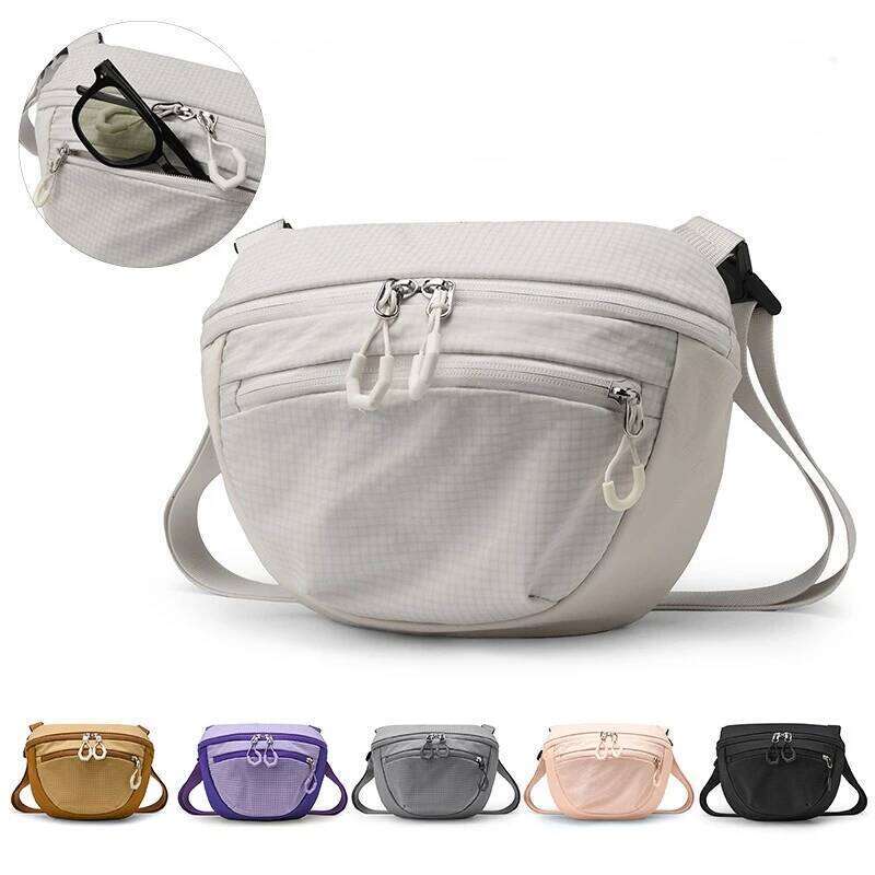 Women's Waist Bag Solid Color Outdoor Fanny Pack with Phone Pocket, Lightweight Running Hiking Crossbody Sling for Camping XJ260129