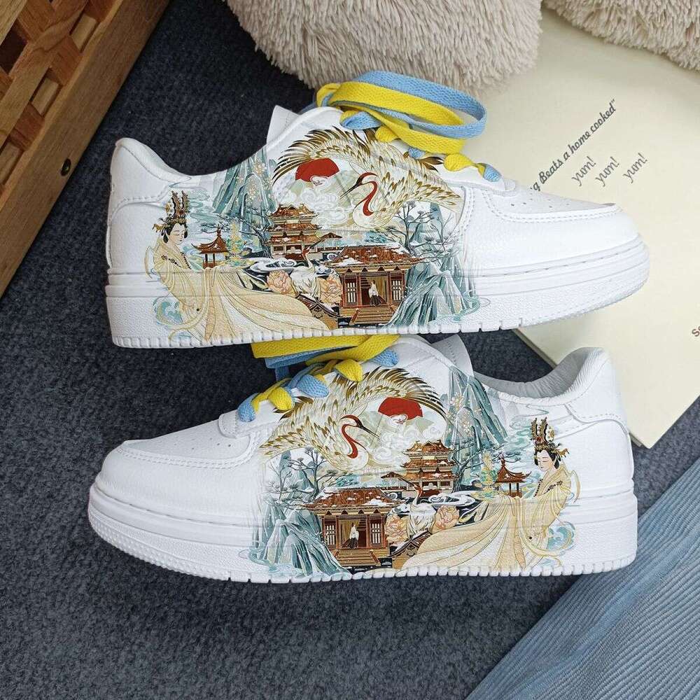 2026 Dunhuang Chinese Style Couple Sneakers Spring And Autumn National Trend Limited Edition Casual Sports Shoes For Men WKERSIY