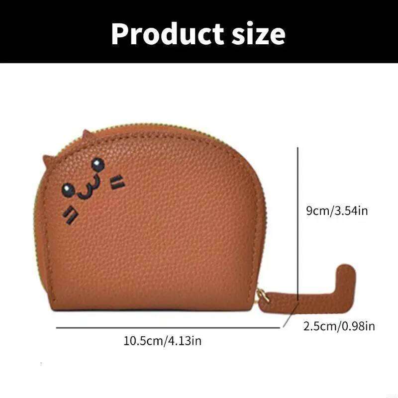 28GD Ergonomic Cartoon Coin Holder PU Card Case With Plenty Of Room For Essential Y260206