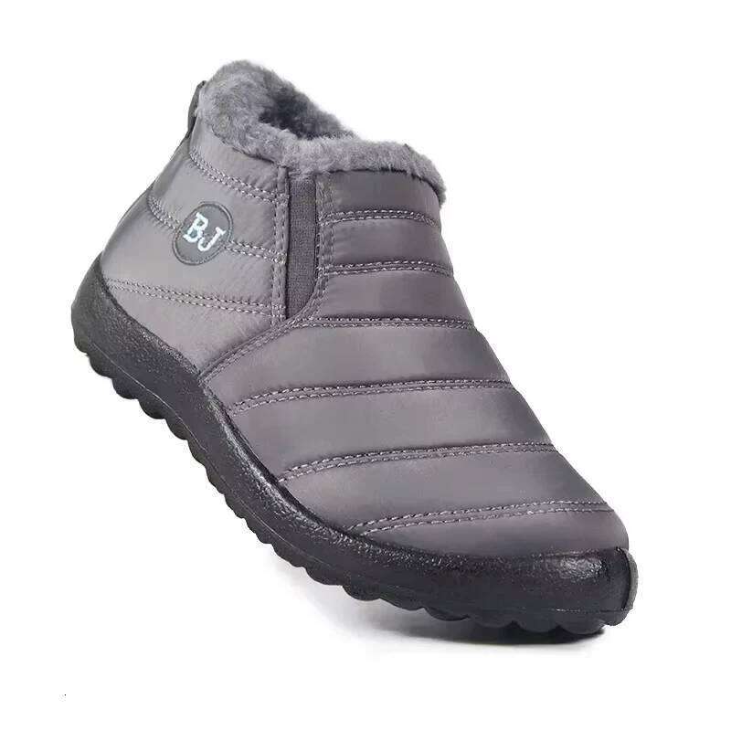 Winter Waterproof Snow Plus Size Casual Ankle Boots Anti Slip And Warm Fur Men'S Shoes Plush