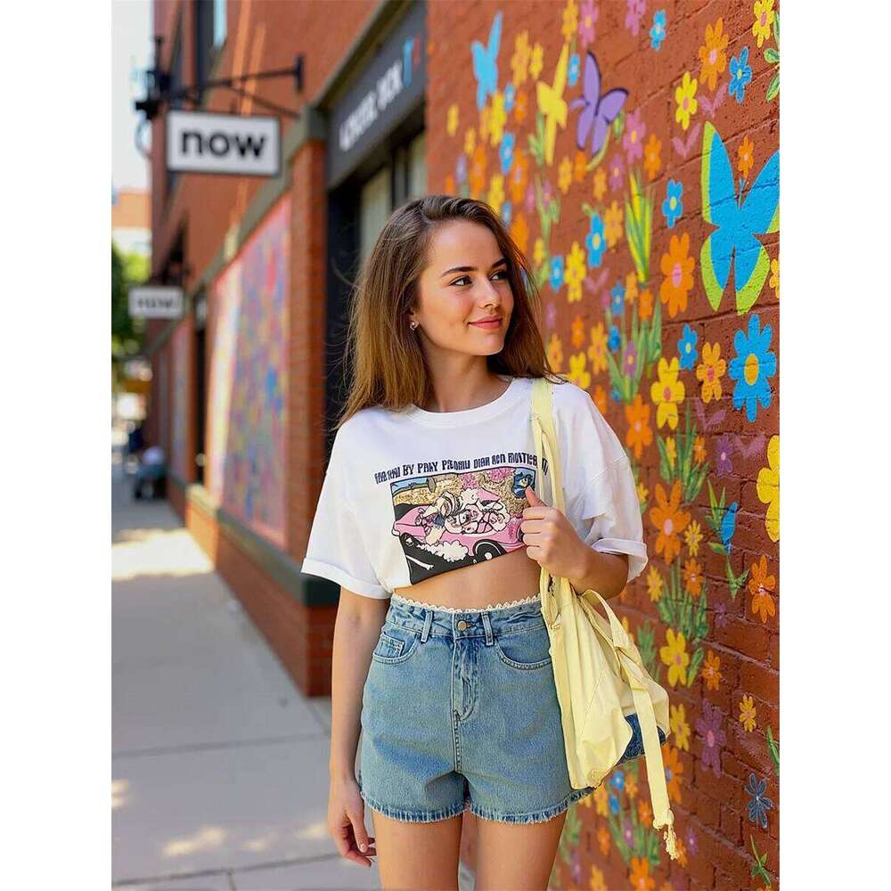 Shorts Womens High Waist Singlet Free Skeleton Love Peint Layer Asymmetric Shreds Dot Slik Camo C260206