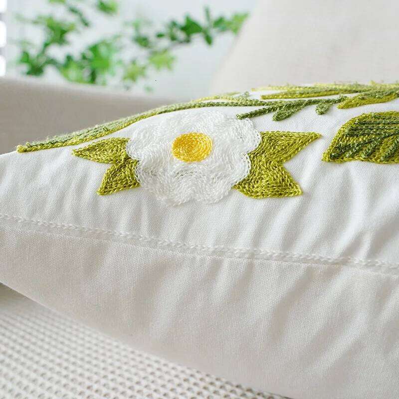 Valentines Day Embroidery Decorations Cushion Covers Heart Love Flower Pillowcase Home Decor For Couch Girlfriend Sofa Bedroom