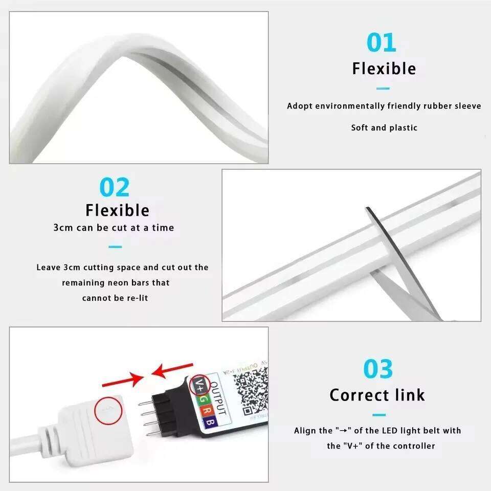 5V RGB Led Strip 1M 2M 3M 5M Ip65 Rgb Lamp Tape and Remote Diy Neon Deocoration for Home Cabinet Decor Z260206