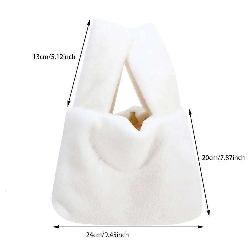 Imitation Mink Fur For Women Underarm Soft Plush Small Shoulder Bag Warm Fluffy Handbag Winter New XJ260129