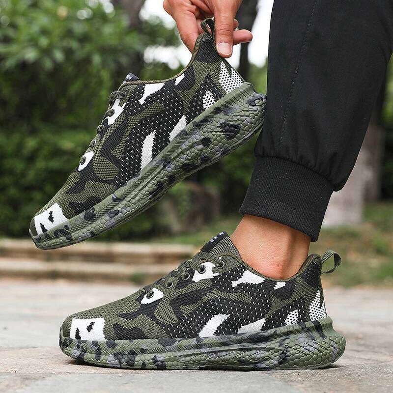 Men's Camouflage Running Shoes Lightweight Ultra Comfortable Mesh sneakers Trendy Camo Print Outdoor Adventures Walking shoes