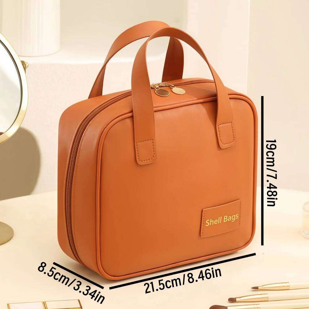 Elegant Large-Capacity Waterproof Cosmetic Bag, Travel Makeup Organizer, Multifunctional Handheld Storage Pouch Y260206