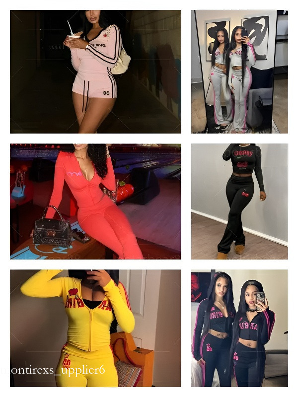 TOP Quality I am gia front shoulder letter printed open line design slim fit hooded zipper short jacket pants set 3a 556