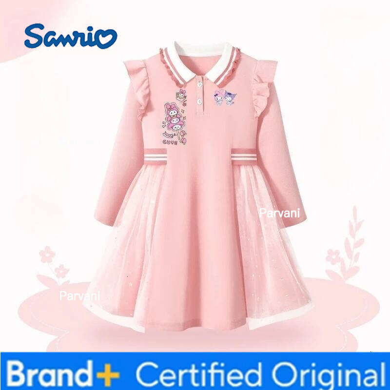Sanrio Hello Kitty My melody Kuromi Pochacco anime-themed cute girls long-sleeve princess dress for spring and autumn H2602061 - view 5