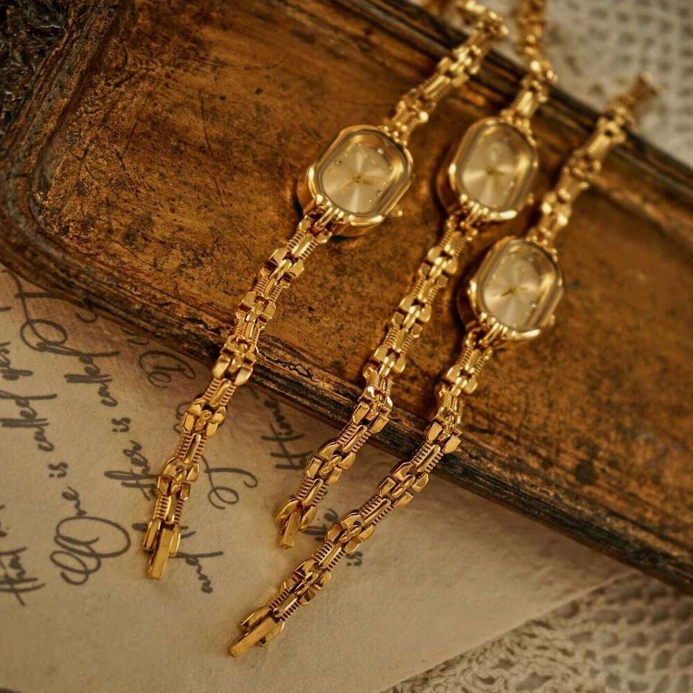 1 Piece of New Gold Bracelet Style Retro Casual Fashion Simple Accessible Luxury Elegant Versatile Waterproof Women's Quartz Watch Z260206