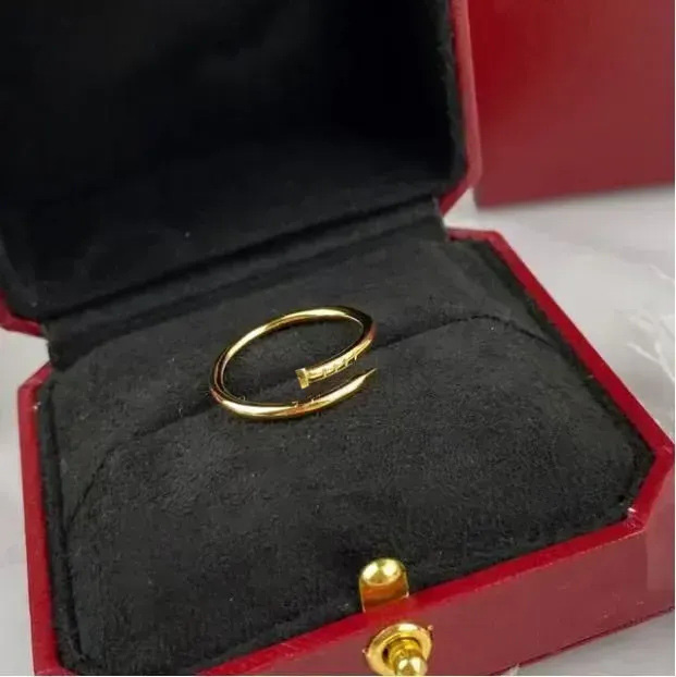 ring designer rings for women men high quality nail ring diamond thin version V gold stainless steel couple rings christmas valentine's day gift jewelry