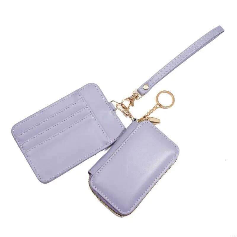 28GD Zip Around Keychain Wallets Card Holder Duals Pounch Wristlet Coin Purse Y260206